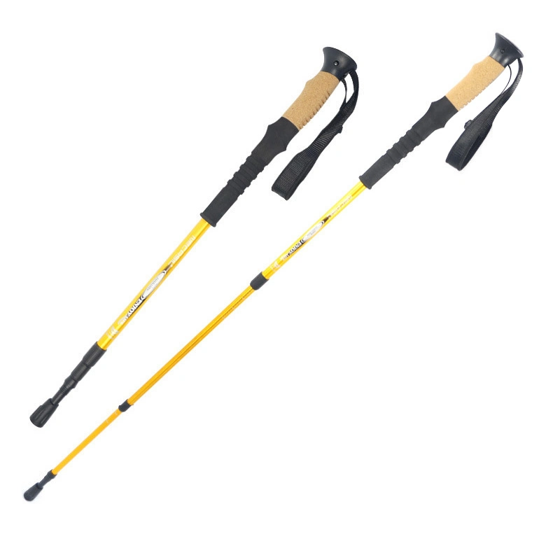 Simple Design Walking Poles Aluminum Adjustable Telescopic Trekking Poles for Camping and Mountaineering