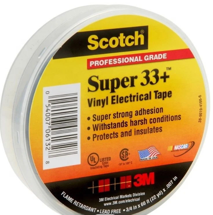 3m Brand Super 33+ Vinyl Electrical Tape Made of Durable PVC