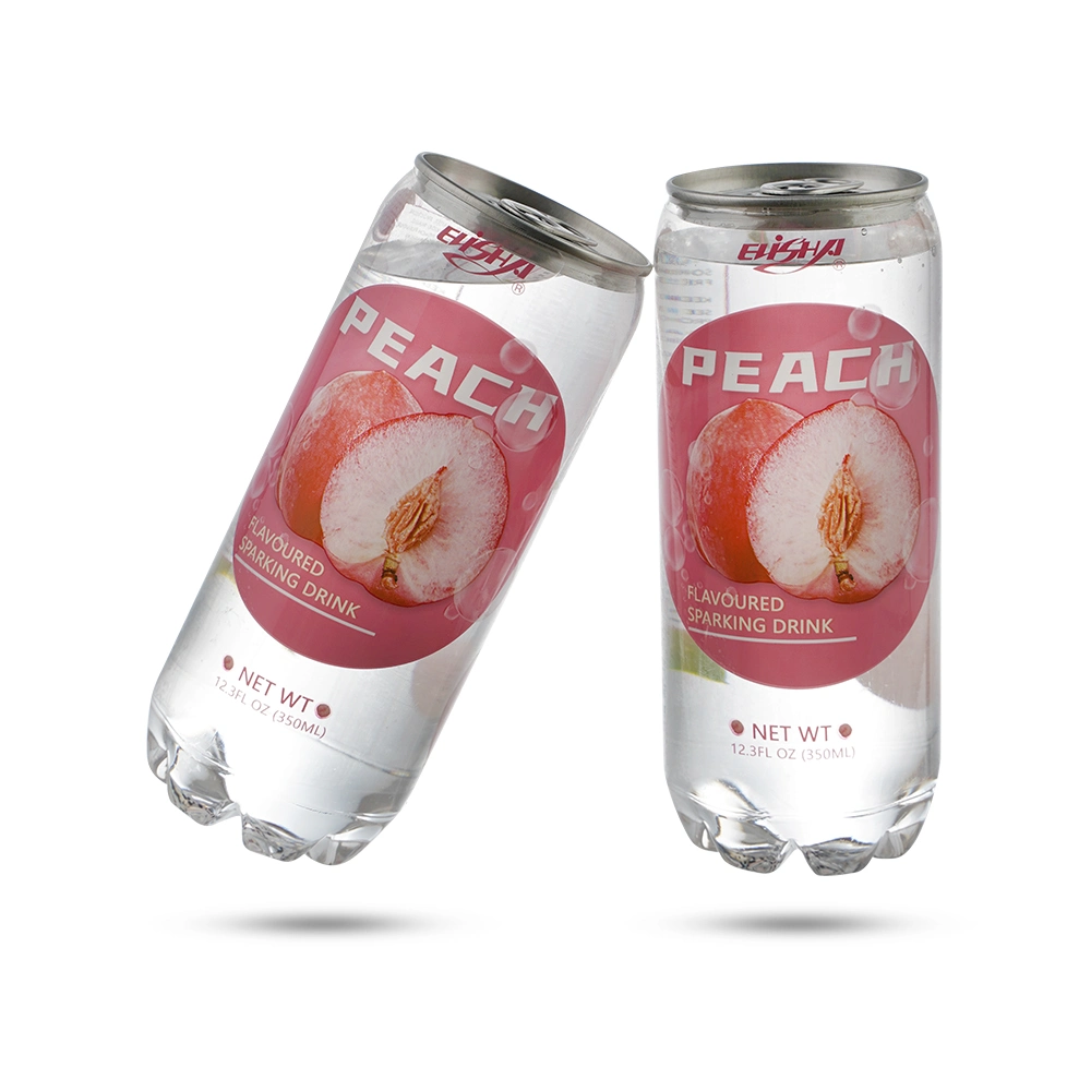 Faible teneur en calories Peach saveur de l'eau de soude des étincelles