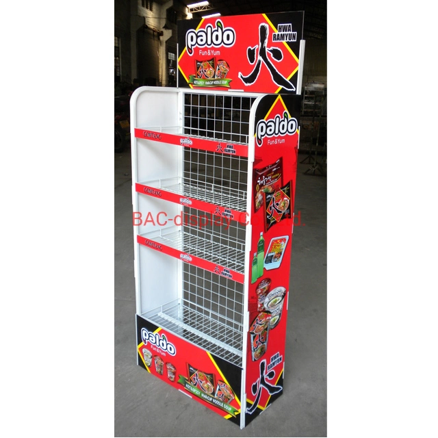 Supermarket Metal Wire Display Stand/Snacks Display Racks/Potato Chip Display Shelf