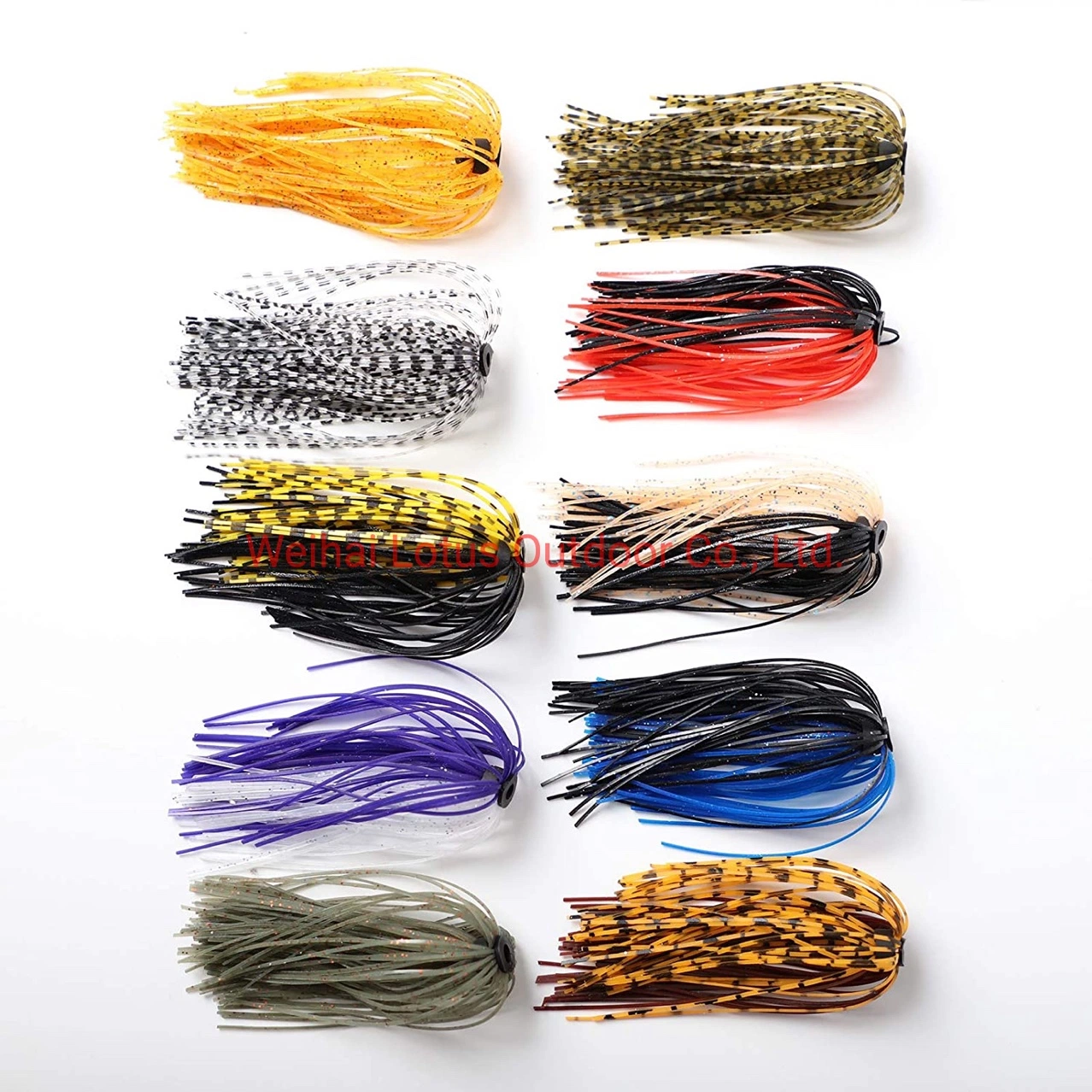 Silicone Fishing Skirts, Spinnerbait Skirts Replacement Kit, DIY Squid Jig Spinner Bait Buzzbaits Accessories Hy-Jigs 0060