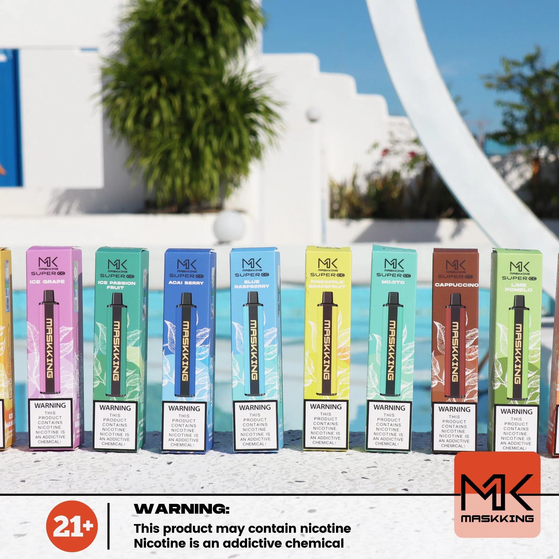 16 Tropical Iced Mixed Fruit Flavors Maskking New Model Super Cc 2500 Puffs New Disposable Electronic Cigarettes