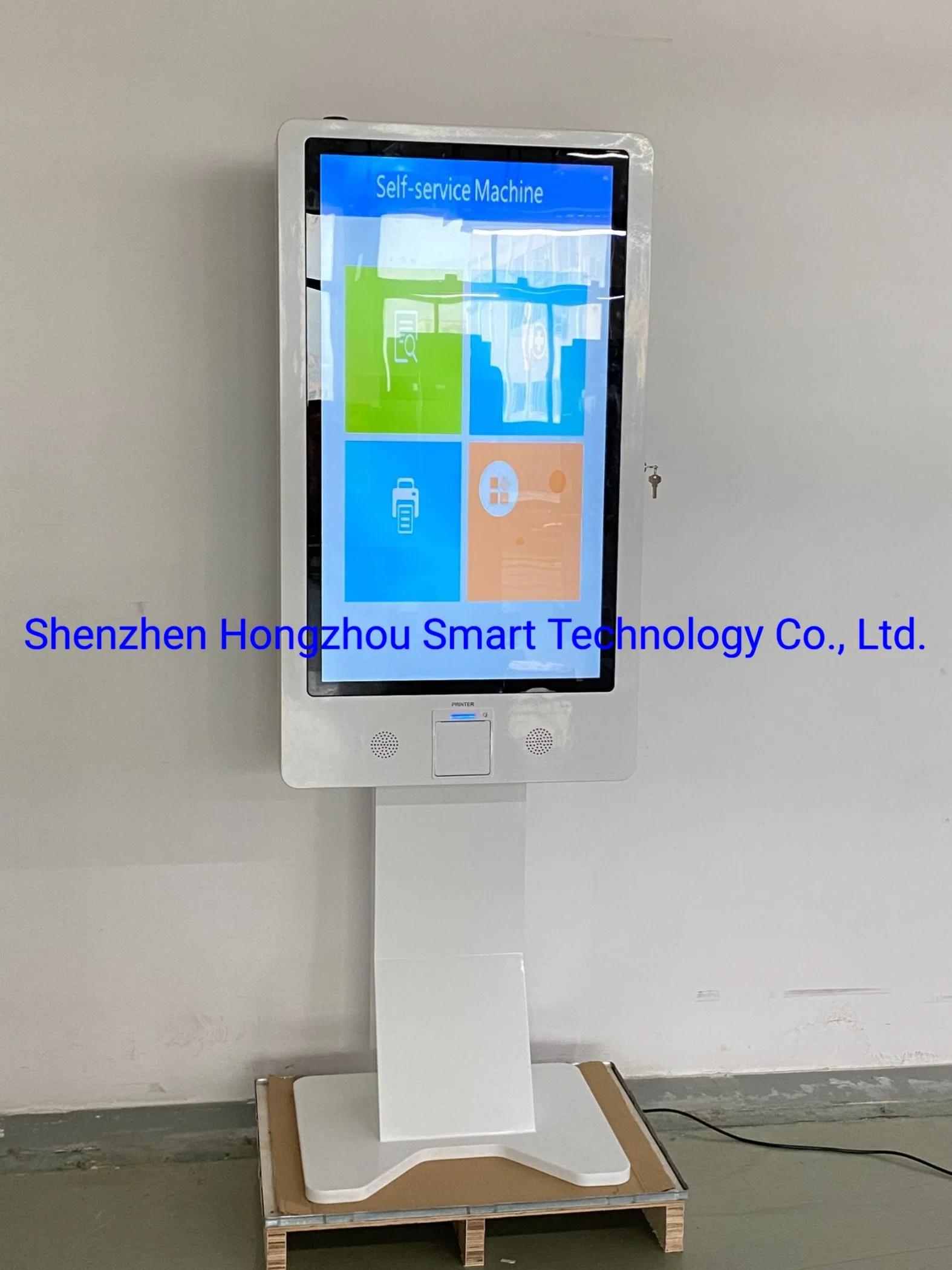 43 Inch Free Standing Library Self Service Check in Kiosk Supporting RFID Card