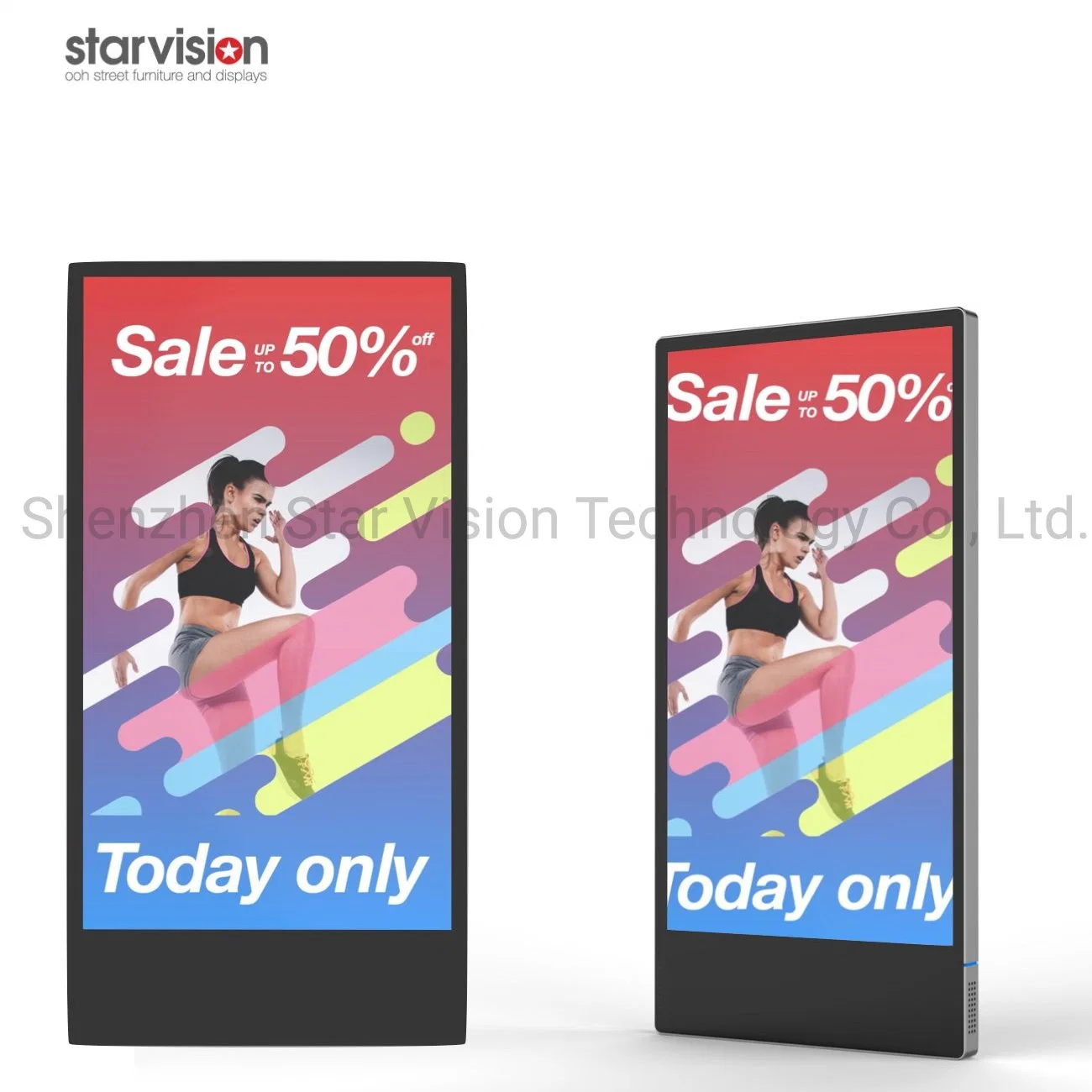 27 Inch Wall Mount Portrait Android LCD Screen for Lift Elevator Advertising