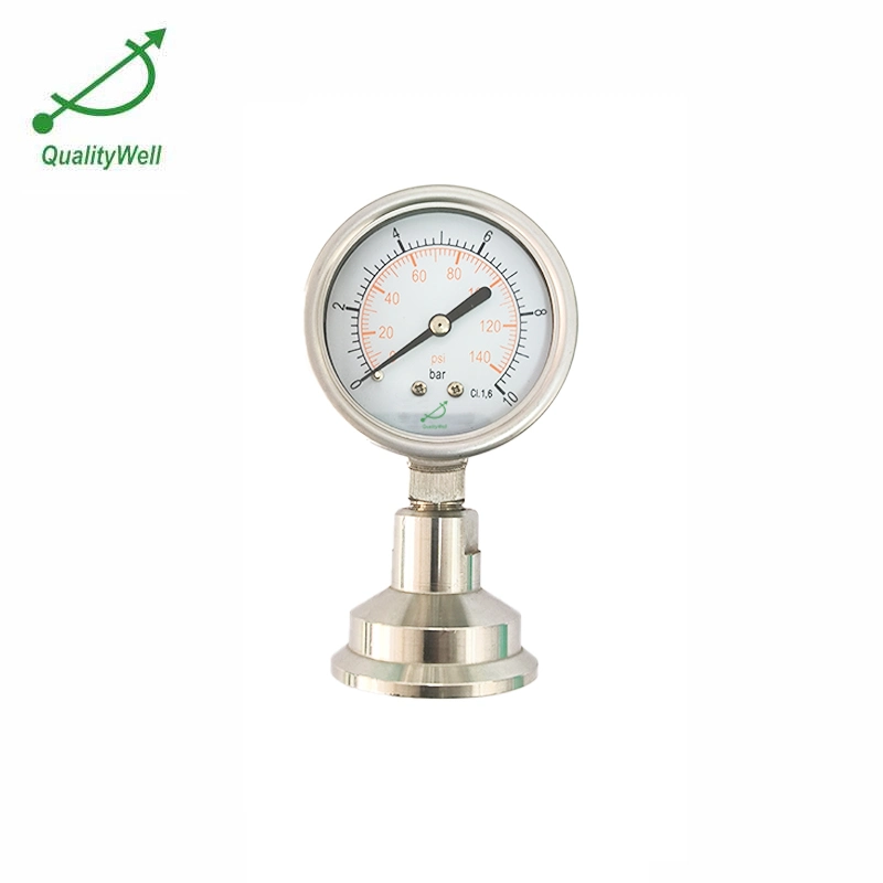 2.5 Inch All Stainless Steel Bayonet Bezel with Flange Pressure Gauge