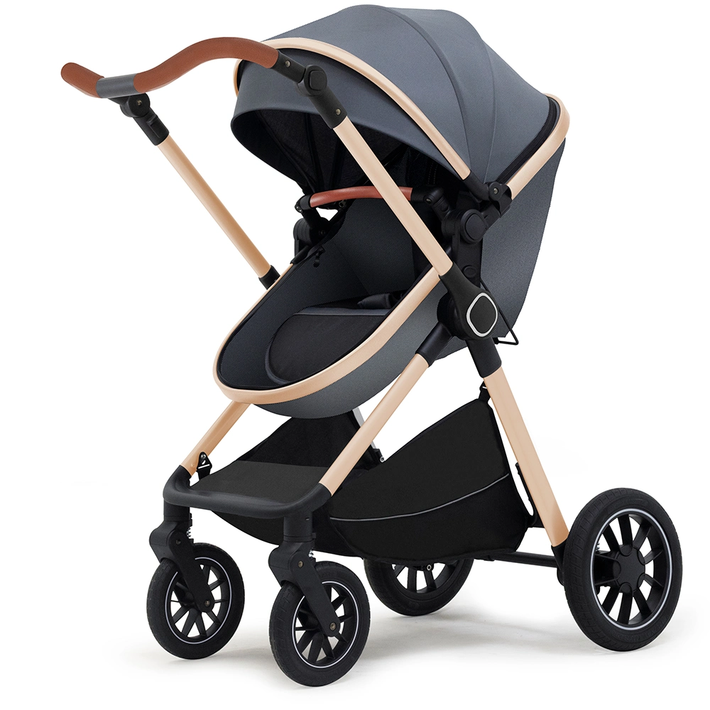 Two-Way Folding Design Baby High Landscape Stroller with Big Wheel