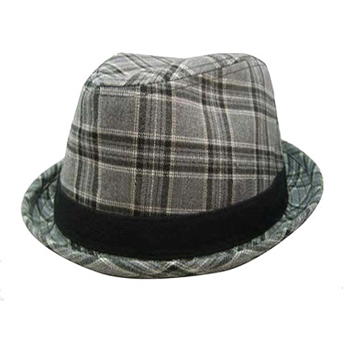 Fedora Hat with Checked Design (JRX003)