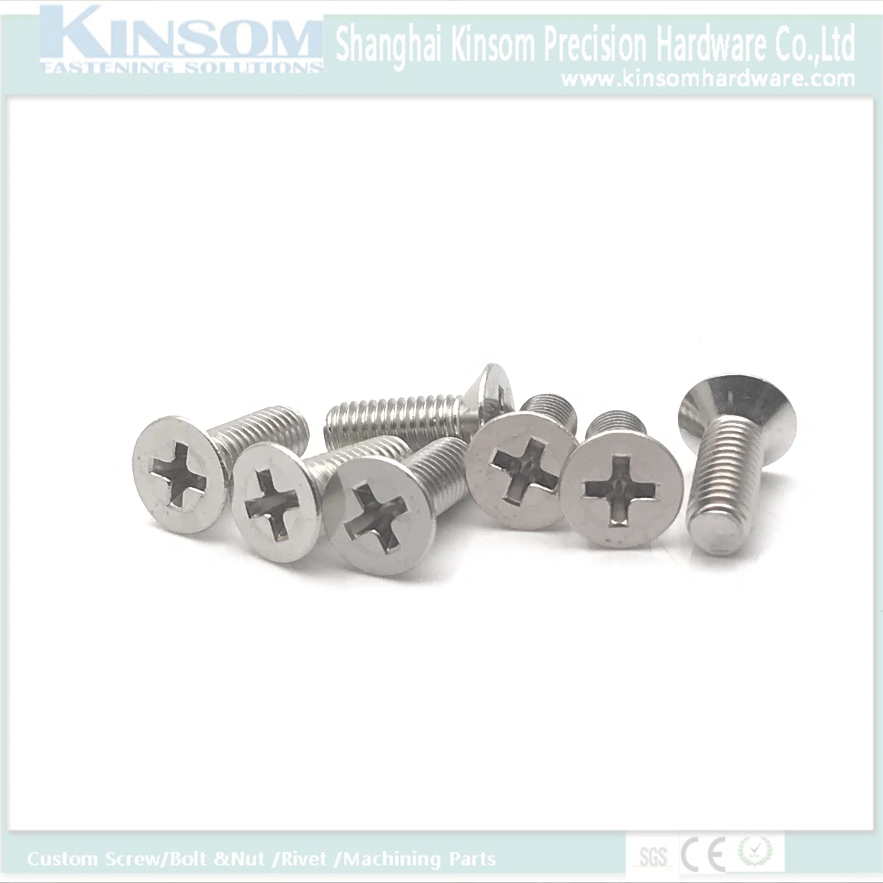 Stainless Steel 304 Black Screw /A2-70 Hex Socket Countersunk Machine Screw /Customized Screw with Nylon Patch Sandblasting and Blackening Fastener