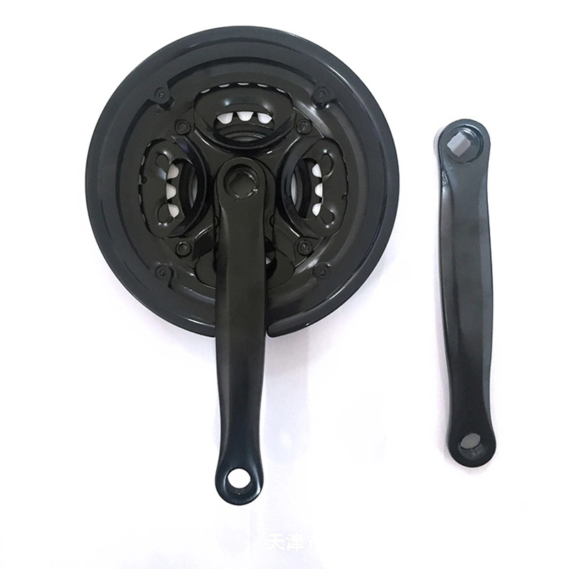 Mountain Bike Crank & Chainwheel /Bicycle Crank Sets/Plastic Coated Chainwheels/Three Piece Chainwheel 42t/34t/24t Bicycle Spare Parts