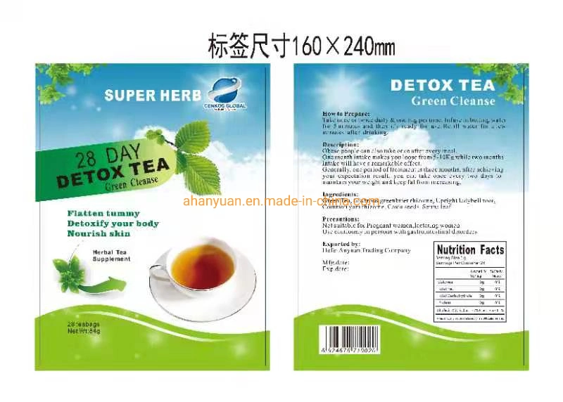 Thé vert soins de santé 28 jours Detox perdre du thé de poids
