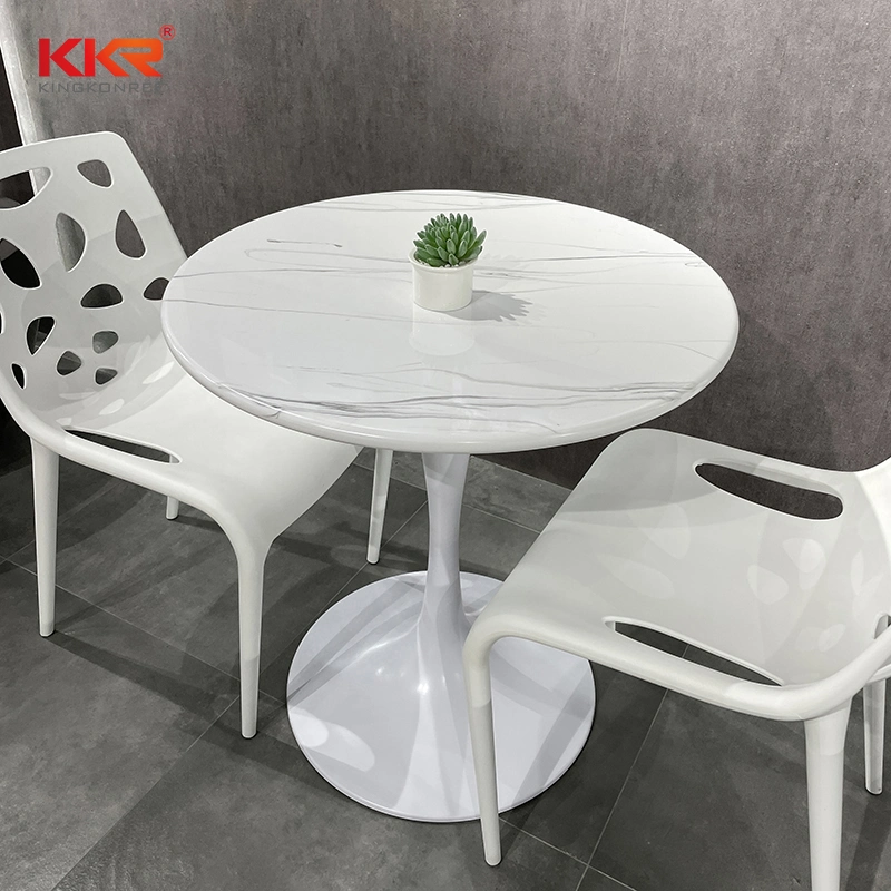 Easy Cleaning Solid Surface 2 Seater Fast Food Restaurant Chairs and Table