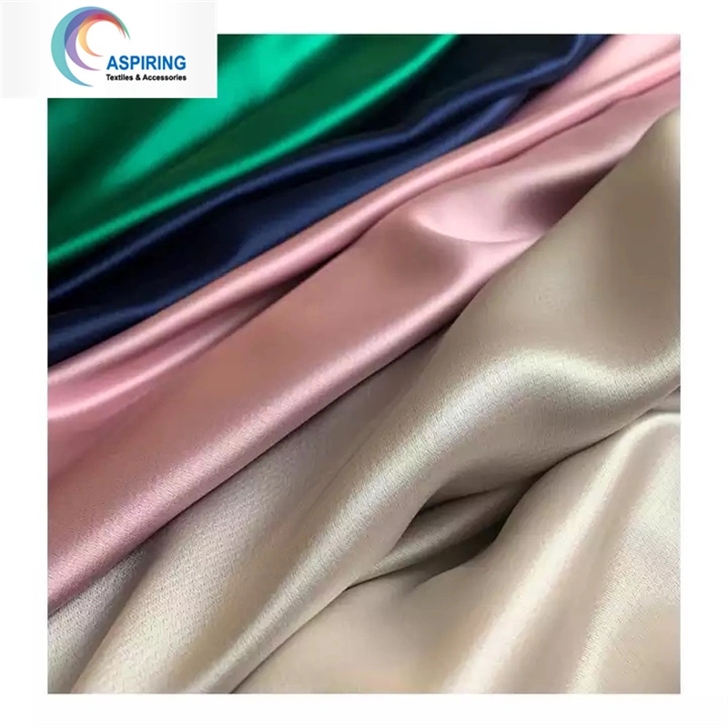 75*150 Semi Dull Twisted Yarn for Satin Fabric Textile 100% Polyester Satin Twist Fabric