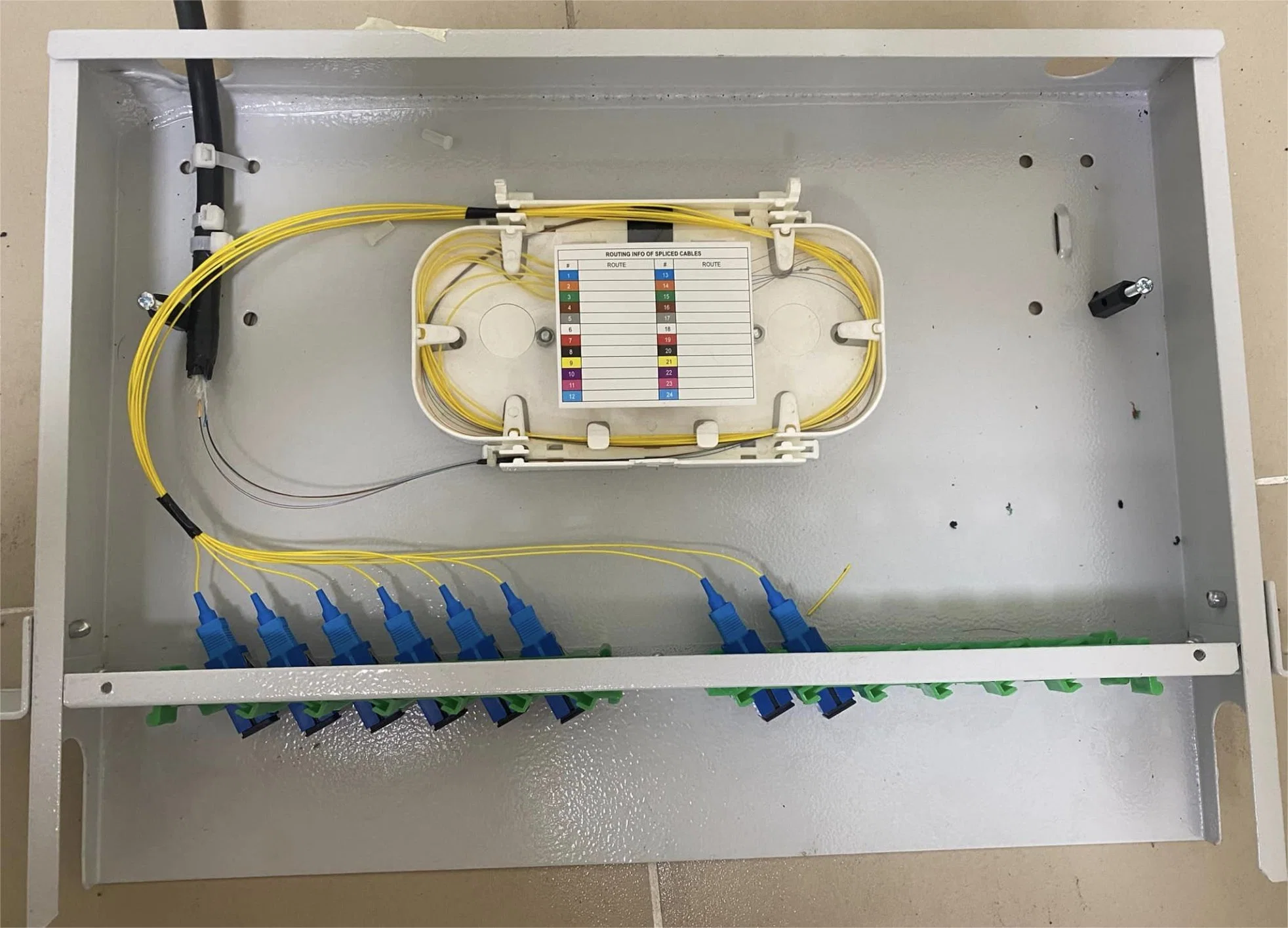 High Density Fiber Optic Cable Distribution Box Equipment