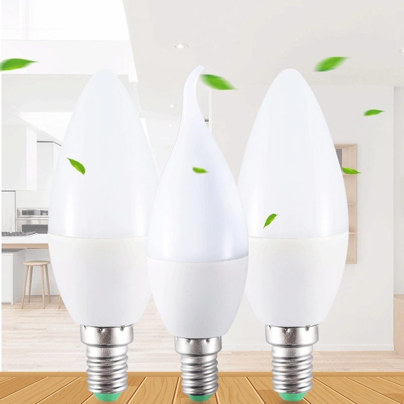 E14 LED Candle Shape Light Bulb with 3W 2700K 230V 250 Lumens