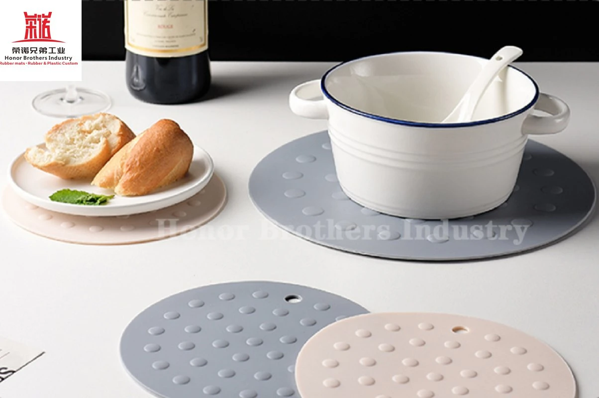 Copo de café em silicone Placemat, estilo nórdico criativo, de classe alimentar, com tapete Montanha russa