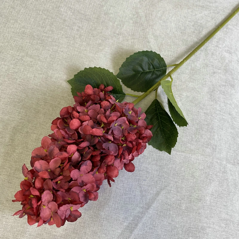 Tela de seda colores completos Hydrangea artificial Flor para la boda casera Decoración Flor