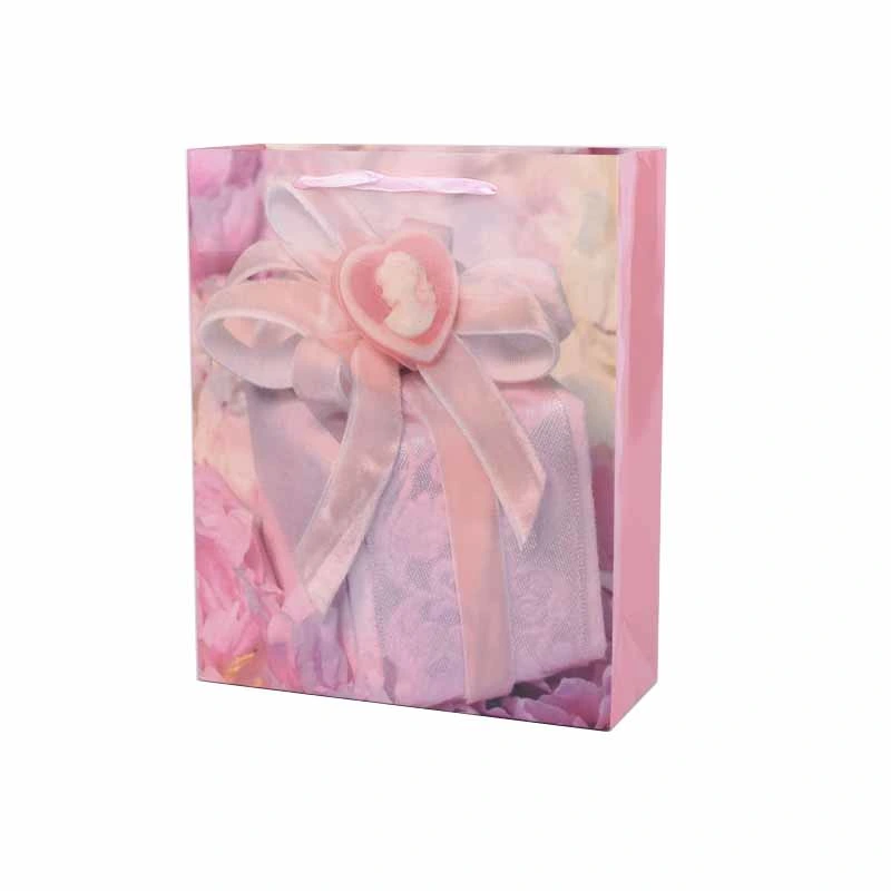 High Grade Pink Valentine's Day Gift Box Paper Packaging Bag for Beautiful Lady