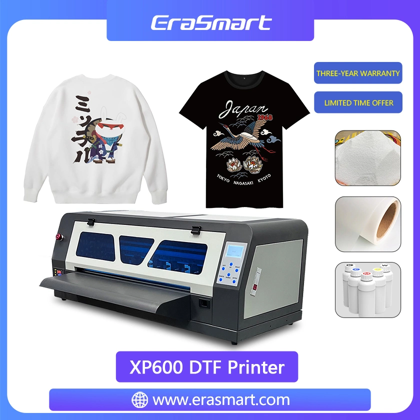 Support 24 Inch Width Roll Printing Tshirt Printer T-Shirt Printing Machine A1 60cm A2 A3 30cm Dtf Printer with Dual XP600 Head