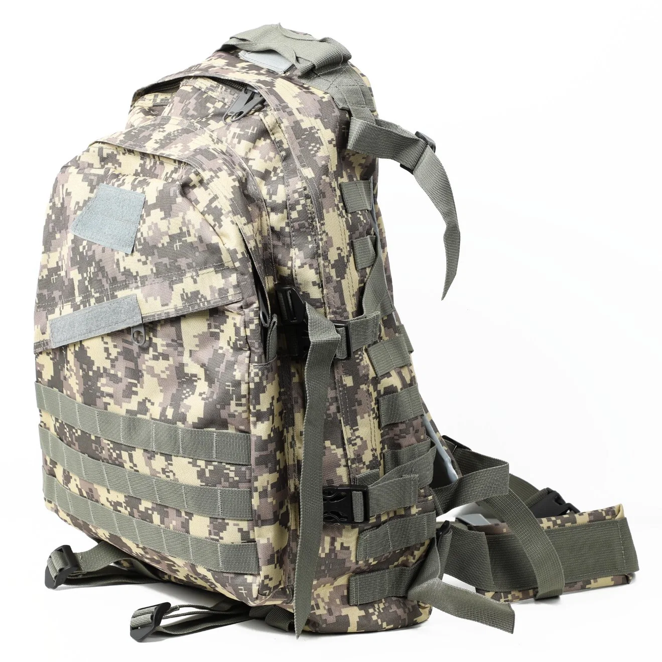 Mochila táctica gris estilo militar portátil de alta calidad para exteriores