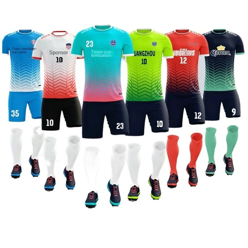 New Adult Kids Jerseys Sets Men Boys Soccer Kit Sport Clothes Survetement Football Uniforms Women Soccer Training Suits