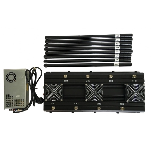 8 Band 160W Cellular Blocker Powerful Desktop Mobile Phone Signal Jammer 150m Coverage