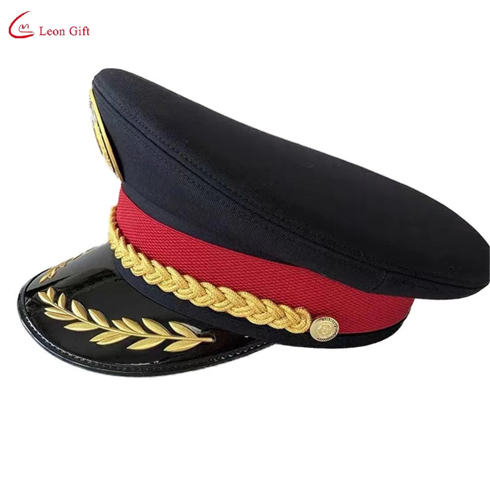 Hat Factory Wholesale/Supplier Custom Logo Design Security Aviation Railroad Pilot Captain Uniform Big Cap