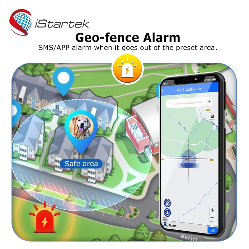 Positionnement en temps réel Pet électrique Big 4G perdu de suivi GPS intelligent de localisation de Tracker Collier pour les animaux de compagnie chien chat