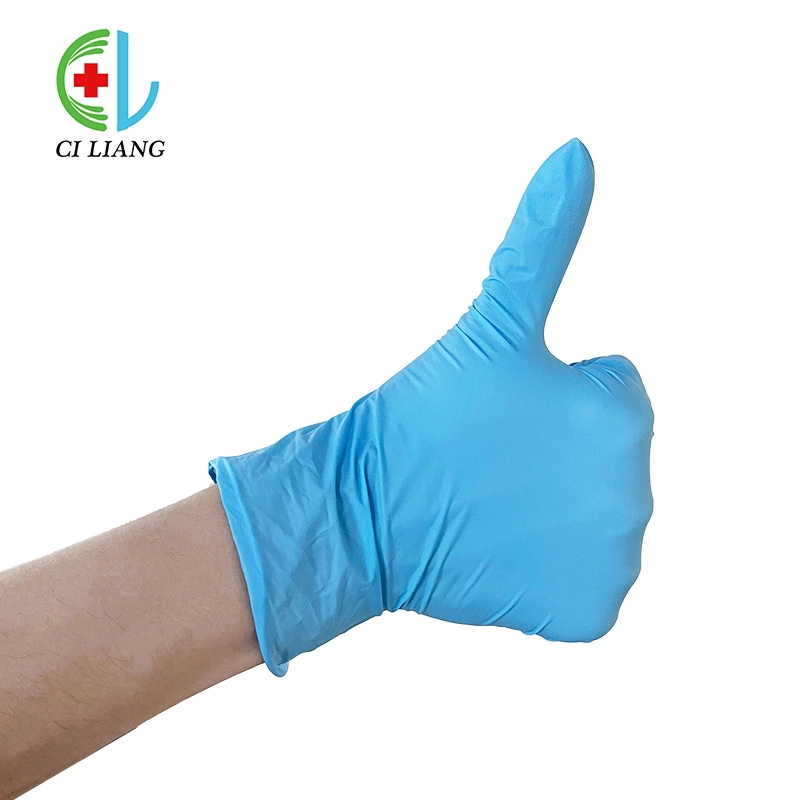 Wholesale/Supplier OEM Factory Supply Disposable White Blue Bulk Nitrile Gloves Medic Glove Examination Guanti Nitrile