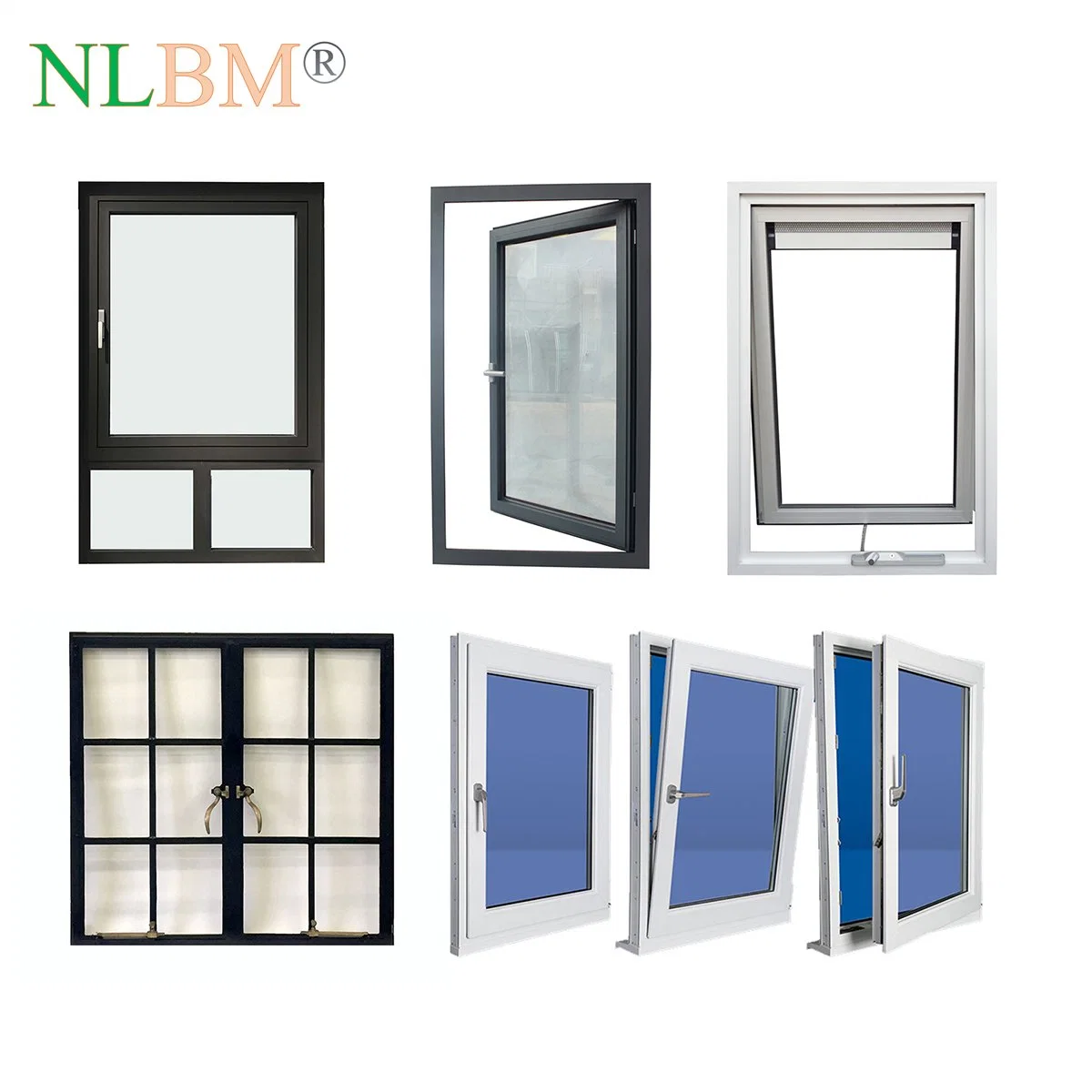 Foldable Crank Handle Wood Aluminum Casement Window Shutter Aluminum Clad Solid Wood Outward Opening Window