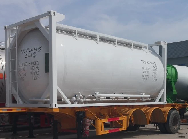 20ft Trockenpulver Transport Bulk Cement ISO Tankcontainer mit Luftdruck