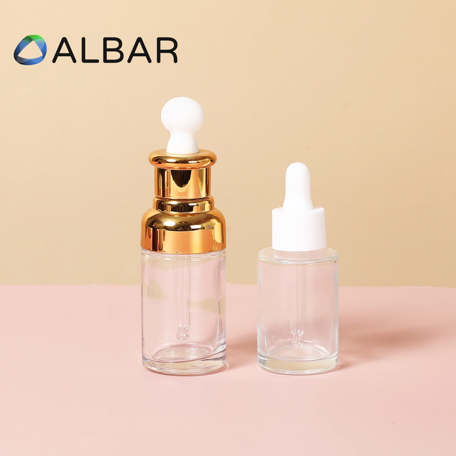 Petite taille 10ml 20ml 30ml 50ml 100ml Flacon en verre pour soins du visage avec épaule plate et oblique, pour lotion, sérum, huile, avec compte-gouttes et pompe hermétique. Bouchons pour enfants disponibles.