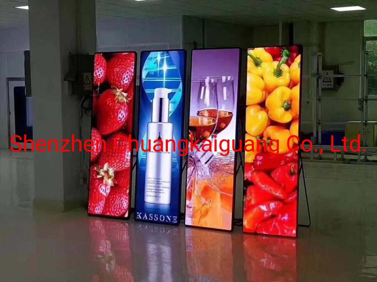 Indoor P2/P2.5/P3mm Movable Full Color LED Poster Display Screen for Advertising (Use WiFi/USB to control)