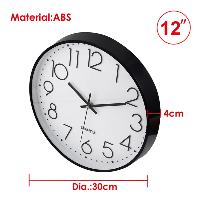 Foska Office Home ABS 12'' Quartz Wall Clock