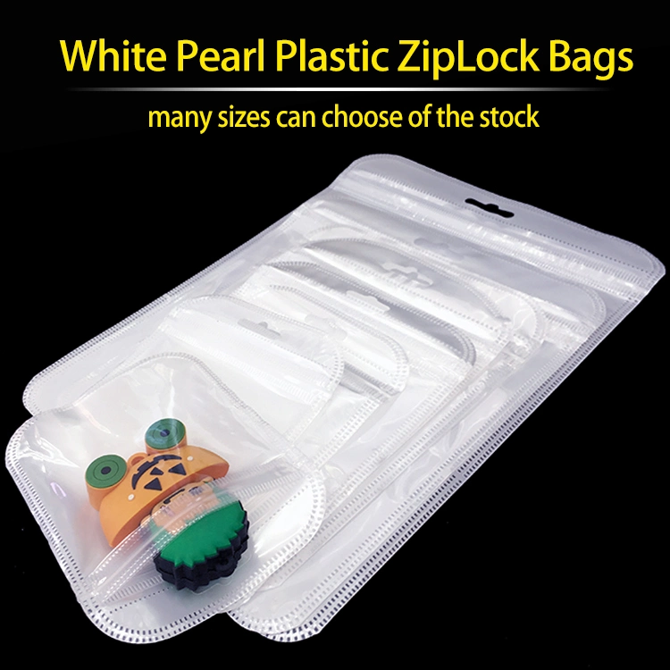 Factory White Plastic Zip-Lock Bag for Tablet Cellphona Packaging Zipper Pouch