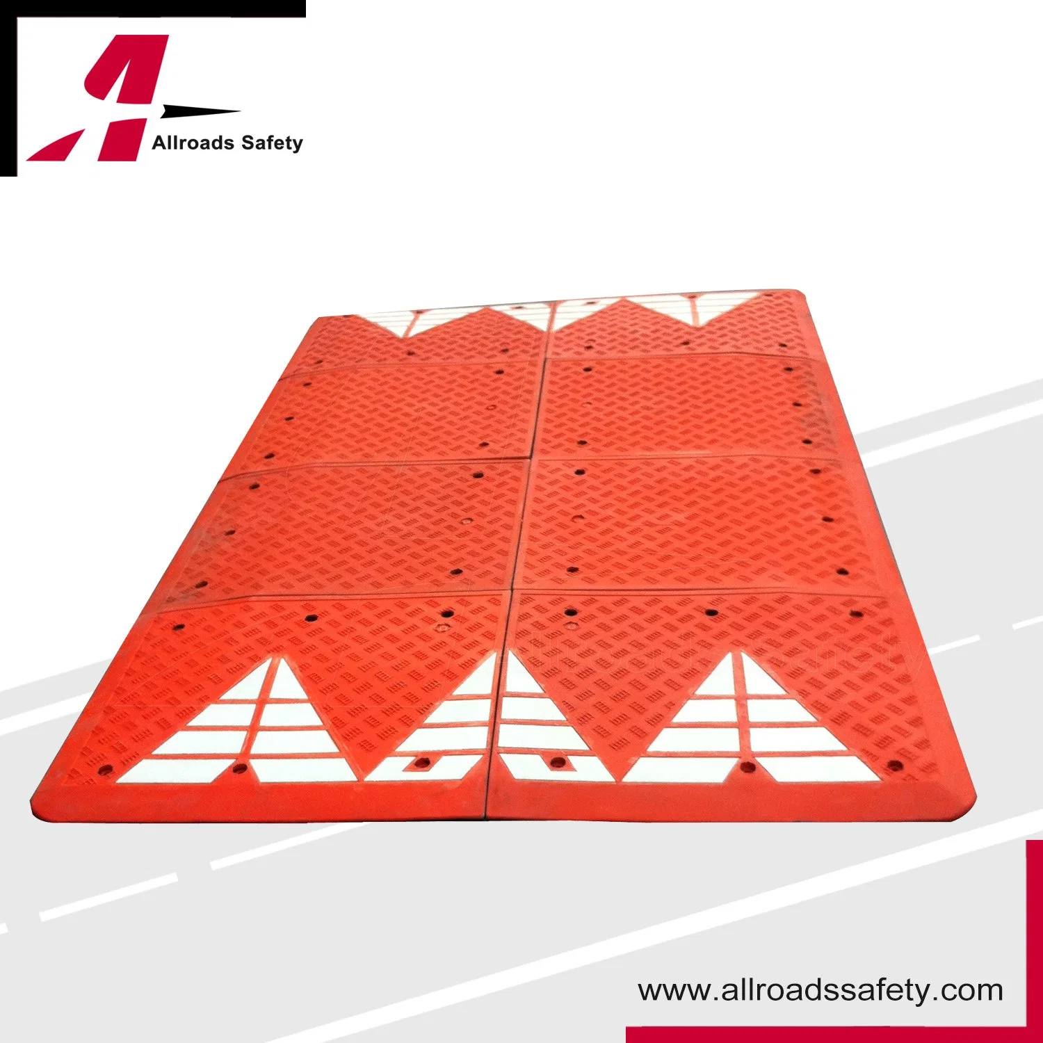 Highly Reflective Recycled Rubber Traffic Safety Road Speed Cushion