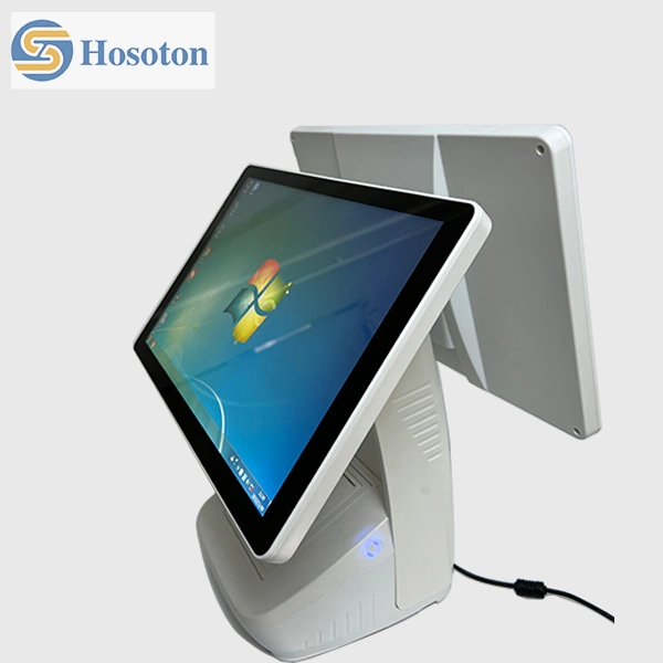 1366*768 15.6" Windows Capacitive Touch All in One POS System Dual Screen Cash Register Terminal Dp02