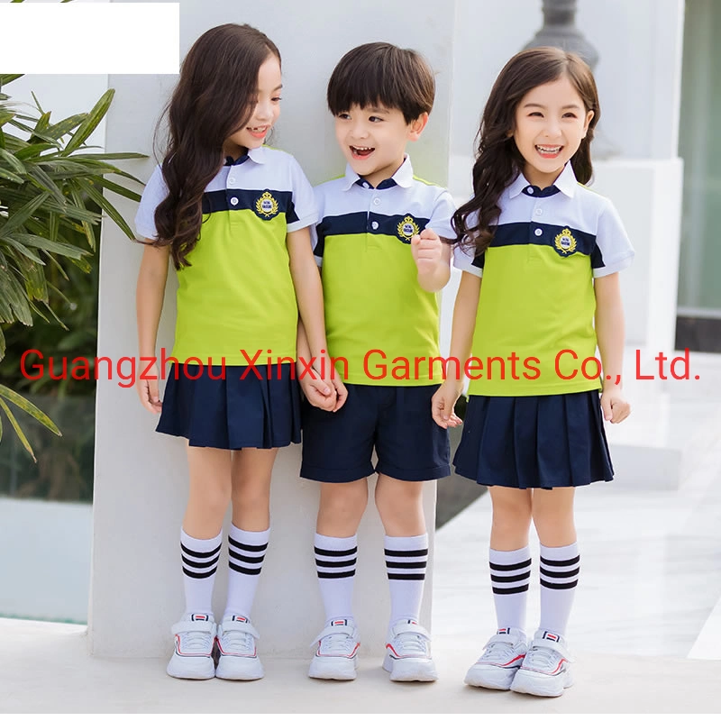 Conceptions d'uniformes scolaires Costume de robe de maternelle Vêtements de sport pour garçons et filles d'école pour enfants Uniforme de sport (U183)