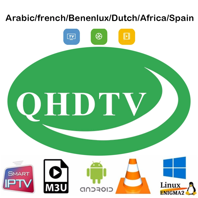 4K HD Media Player 1year Qhdtv Europe Account Subscription French Spainish TV Best Arabic IPTV Android TV Box Reseller Panel