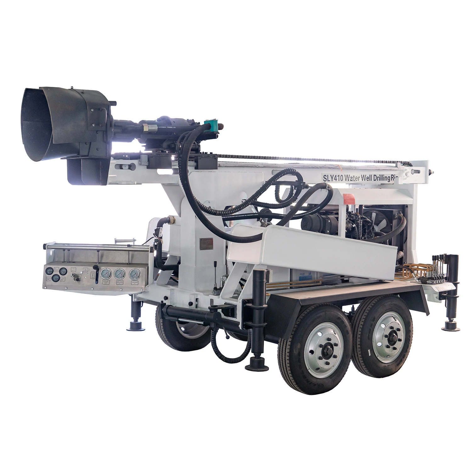 High Efficiency Trailer Water Bore Hole Drilling Rig