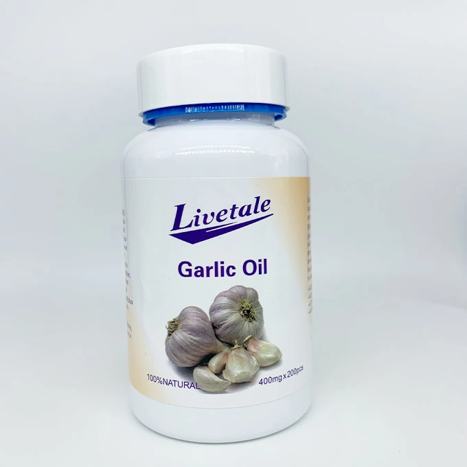 Supplément de soins de santé pour l'huile d'ail 400 mg de gélules douces naturelles Capsules souples d'huile d'ail biologique à base d'extraits de plantes