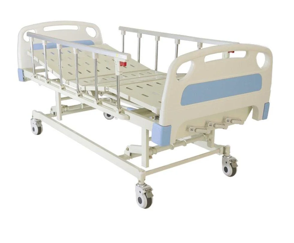 3 cama manual de hospital Camas manuales de hospital de altura ajustable Cama médica manual para la venta