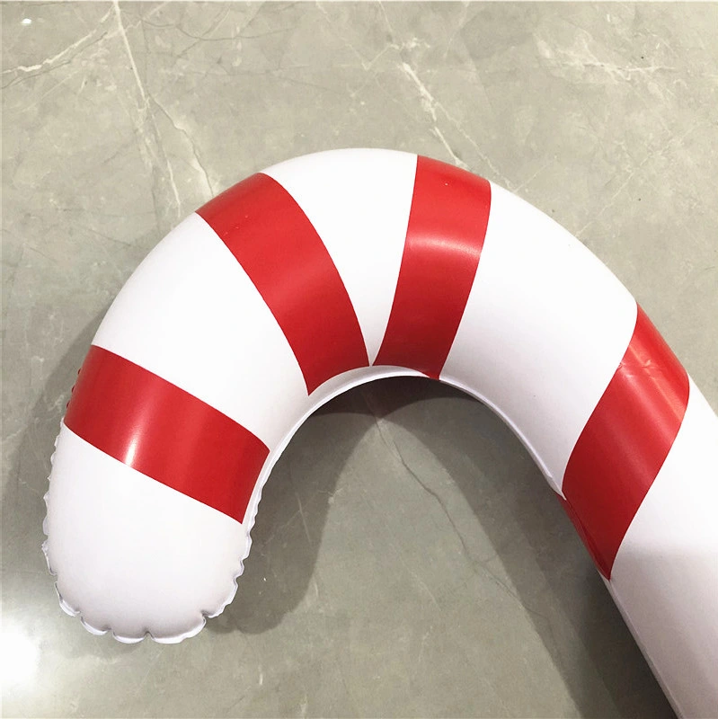 6FT and 3FT Long PVC Christmas Inflatable Santa Crutches Decoration with 7 Colors for Xmas Outdoor Indoor Yard