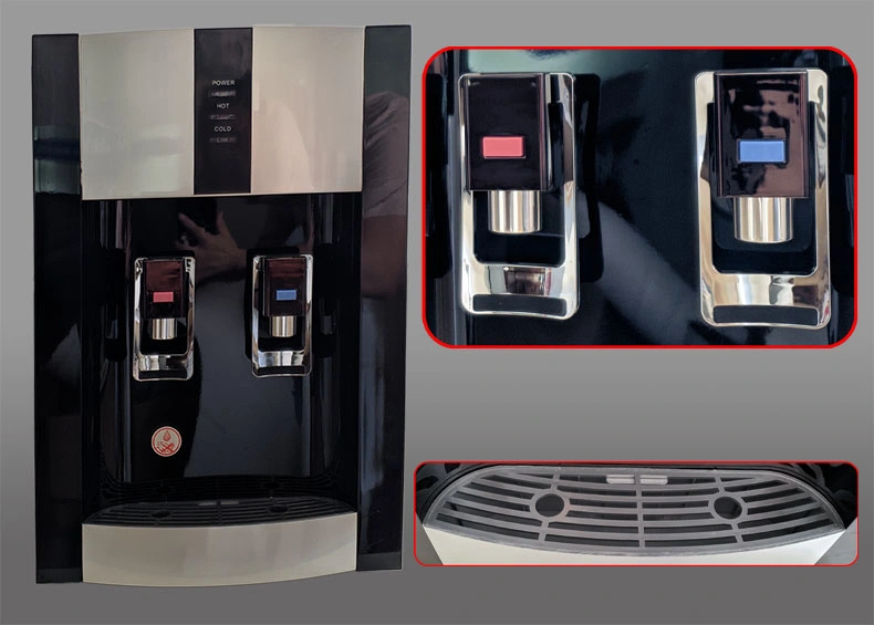 Hot & Cold Compressor Cooling Desktop Black & Silver Water Dispenser Rt-16et Pou