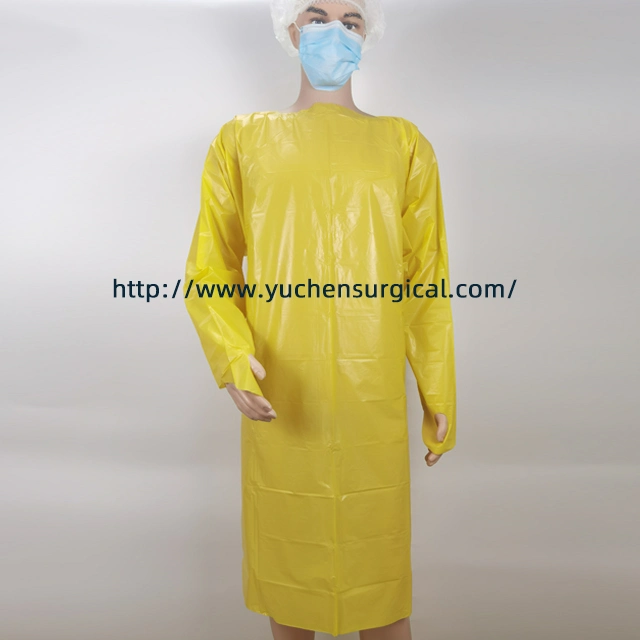 Disposable CPE Gown CPE Film Isolation Gown Surgical Gown Medical Clothing