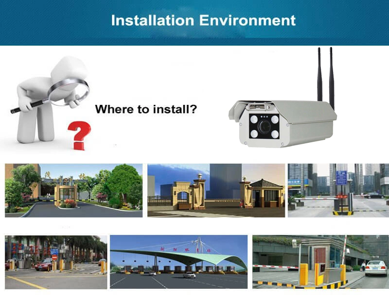 4G LTE Wireless 2.0MP 1080P License Plate Recognition Anpr Lpr Capture Reader System for Parking Lpr IP Security Camera