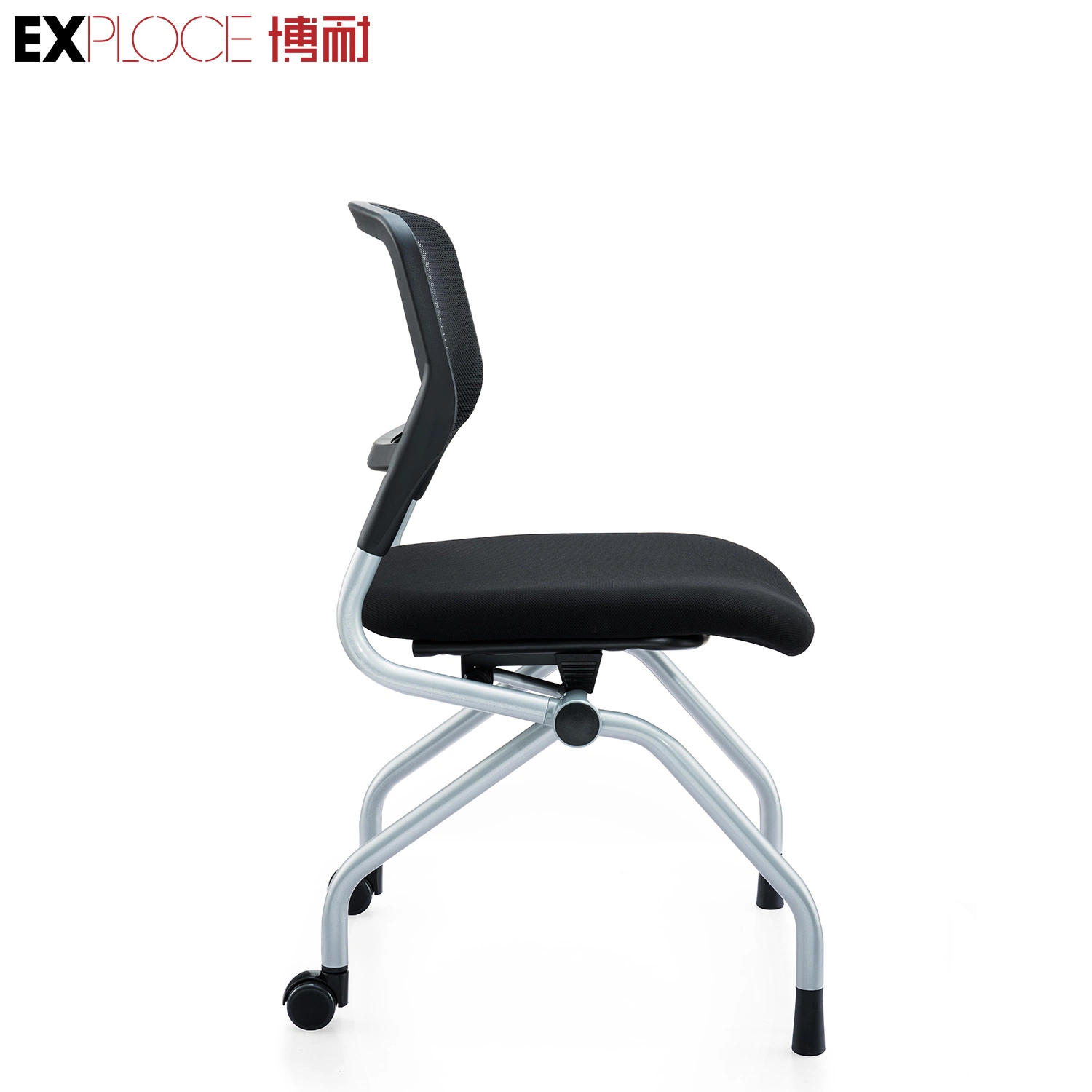 PP Reversible Automatic Return Plastic Office Wholesale/Supplier New Design Plastic Furniture Outdoor Training Folding Chair