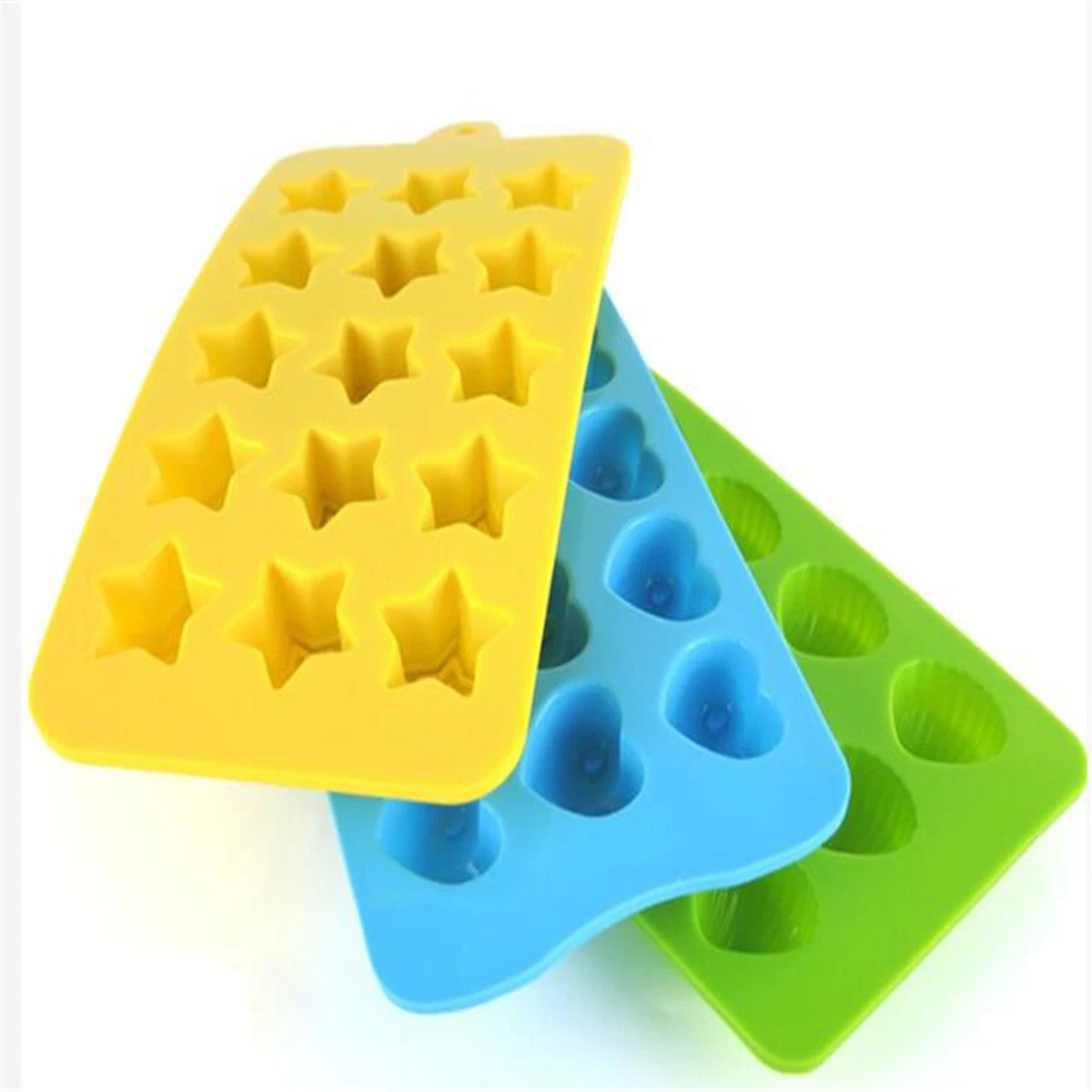 Food Grade Silicone Heart Star Shaped Tools Ice Mold