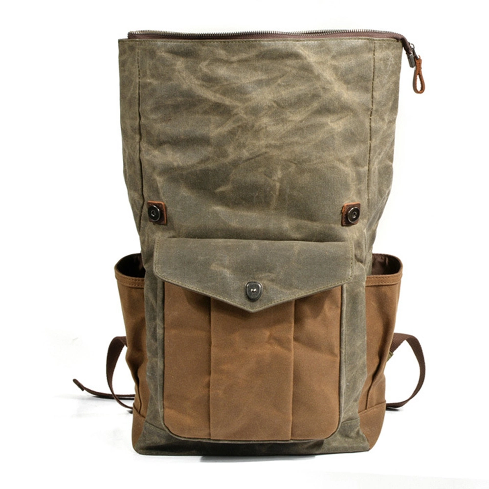 Backpacks Bag Oil Wax Canvas Leather Trekking Rucksacks Waterproof Backpacks for Outdoor Wyz13259