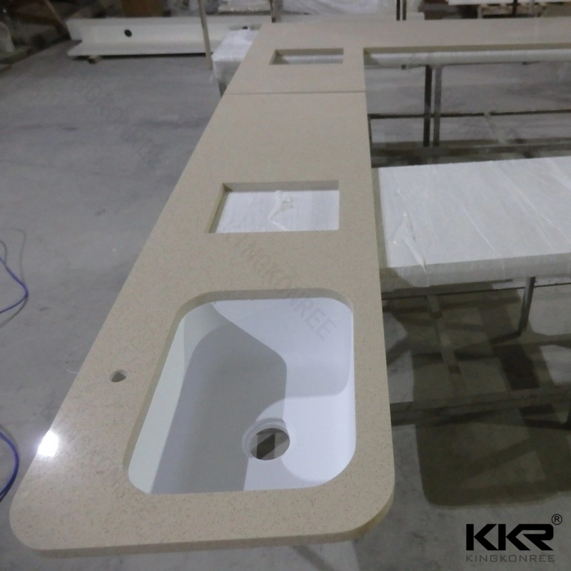 One Piece Solid Surface Kitchen Sink and Countertop