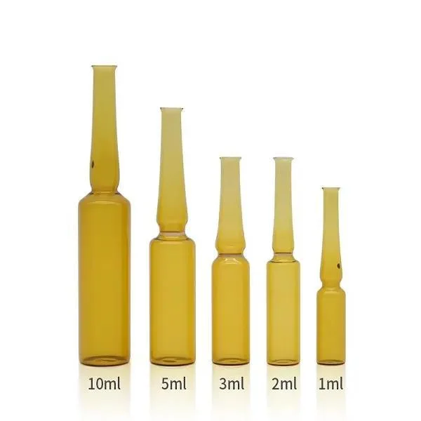 20ml ampollas de vidrio transparente ámbar transparente fácil de abrir, personalizadas y vacías Para inyección